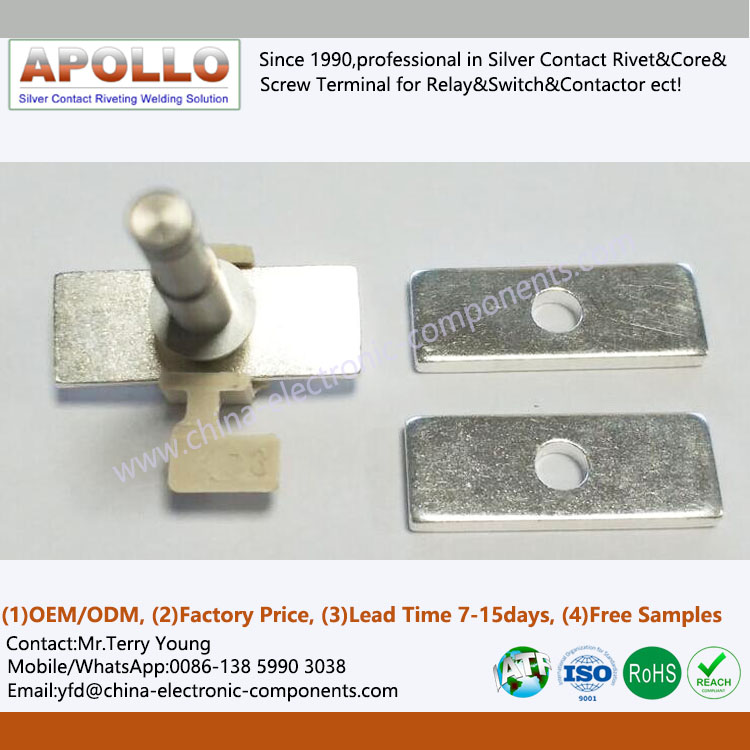 Moving Copper Contact Silver Plated for EV HVDC Contactor.jpg