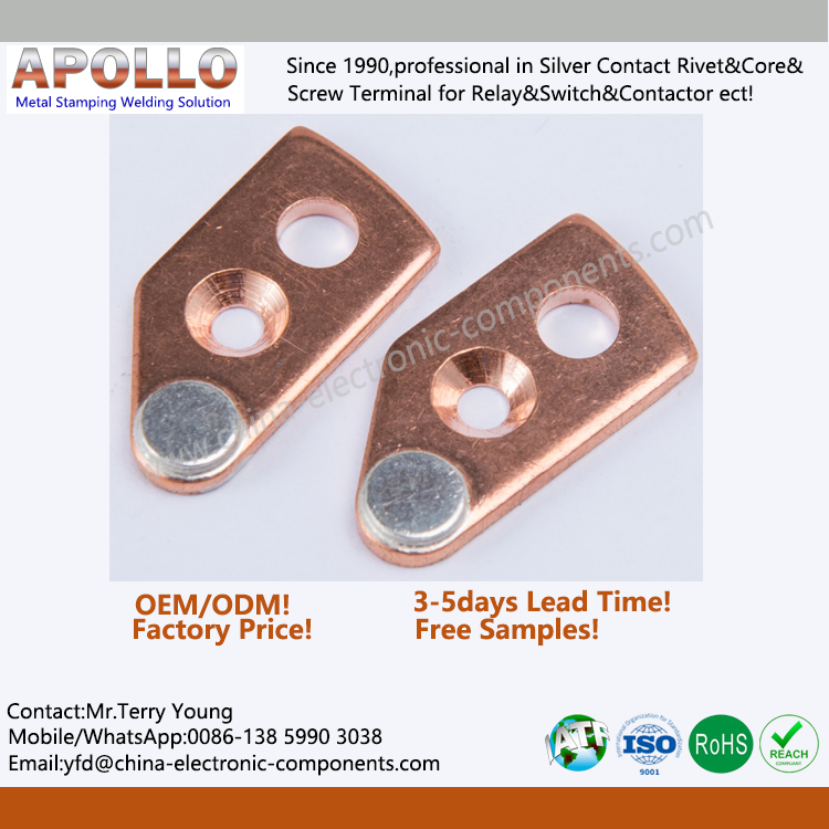 Rivetd Contact Copper Stamping Assembly