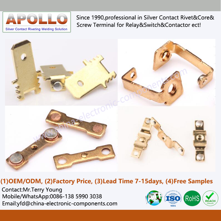 Riveted Contact Brass Stamping Assembly