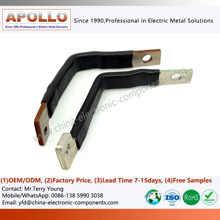 Copper Flat Square Busbars with PVC Heat-Shrink