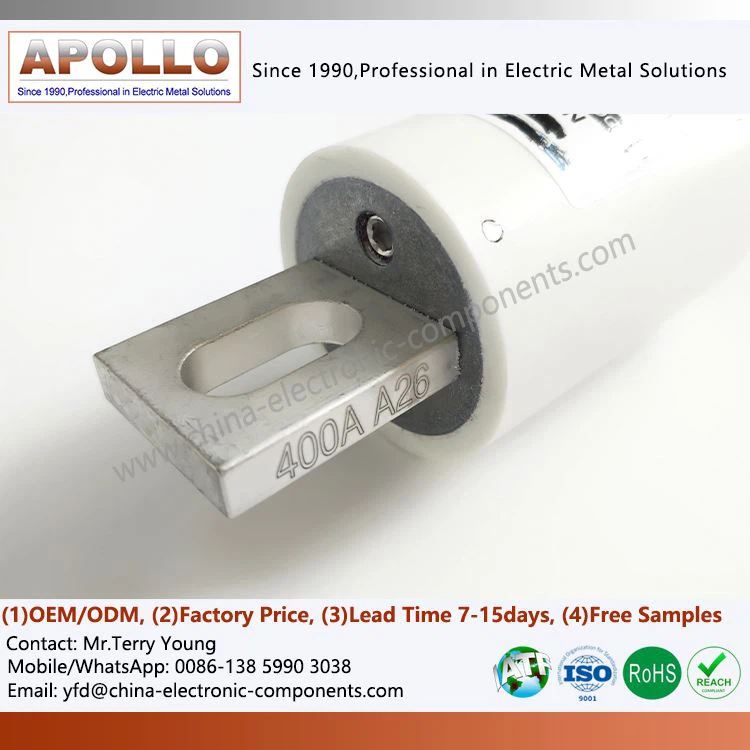 Copper Cap Contact For High Voltage Low Current EV Fuse