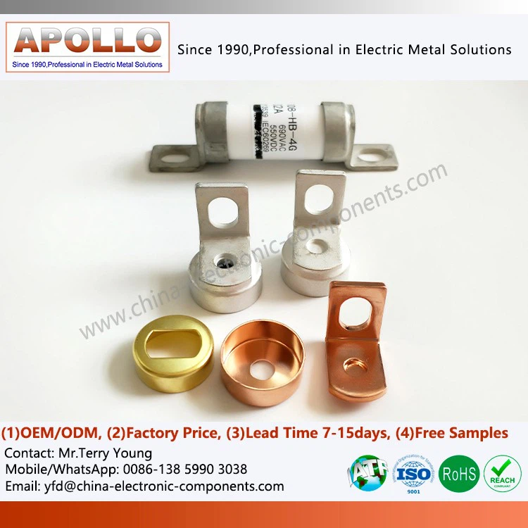 Copper Cap Contact for High Voltage Low Current EV Fuse