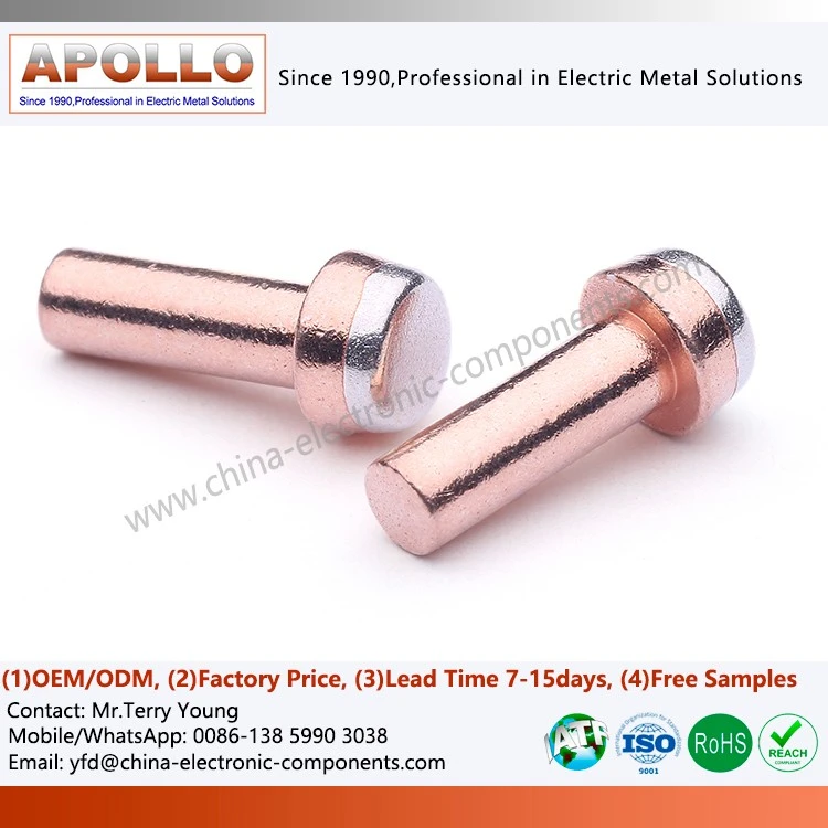 Bimetal AgCu Silver Contact Riveting