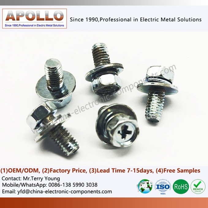 Stainless Steel Hexagon Head Screws With Washers Stainless Steel Hexagon Head Screws With Washers