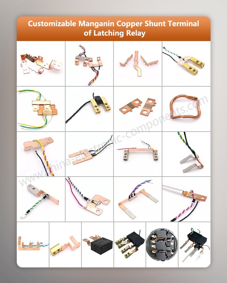 Manganese Copper Shunts Terminal of Latching Relay Manganese Copper Shunts Terminal of Latching Relay