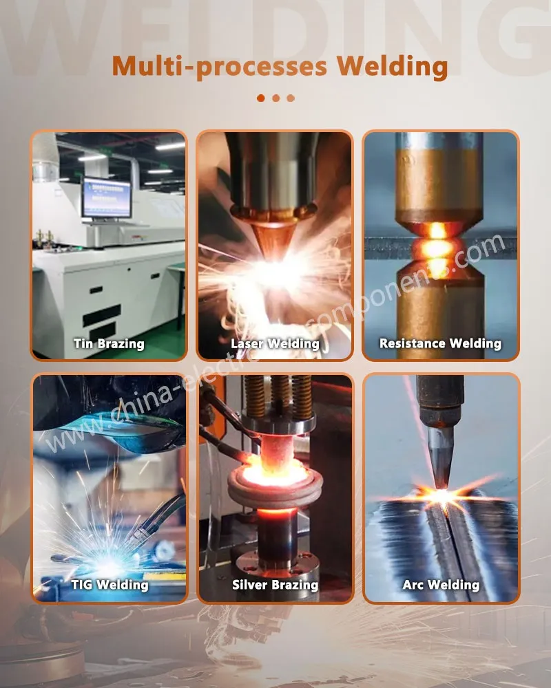 Multi-processes Welding for Electric Resistance Spot Welding Silver Contact Multi-processes Welding for Electric Resistance Spot Welding Silver Contact