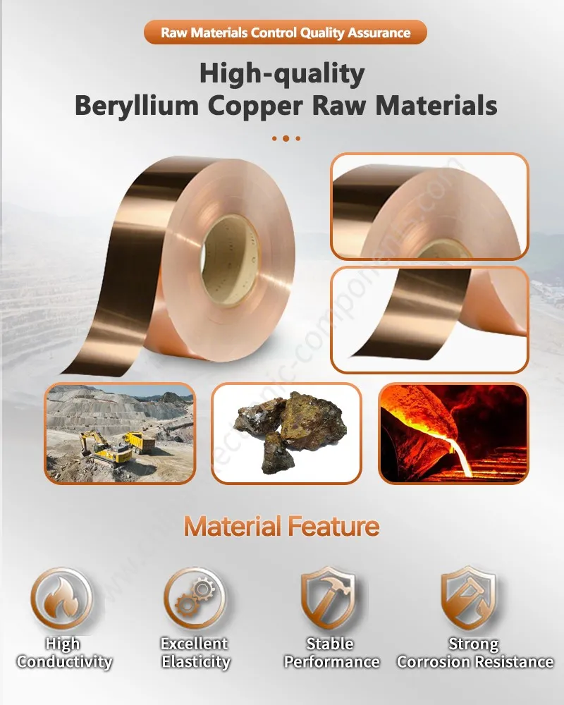 High-quality Beryllium Copper Raw Materials for BeCu Copper Stamping Parts for Socket Accessories High-quality Beryllium Copper Raw Materials for BeCu Copper Stamping Parts for Socket Accessories