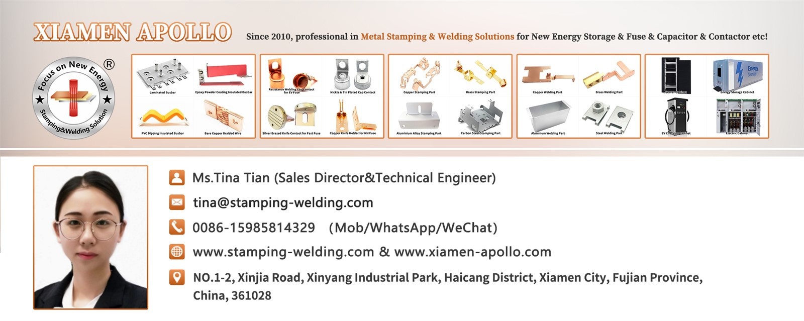 Ms Tina from Xiamen Apollo Ms Tina from Xiamen Apollo