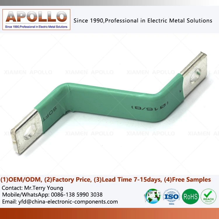 Copper Busbar with Tin Plated Heat Shrink Tubing Copper Busbar with Tin Plated Heat Shrink Tubing