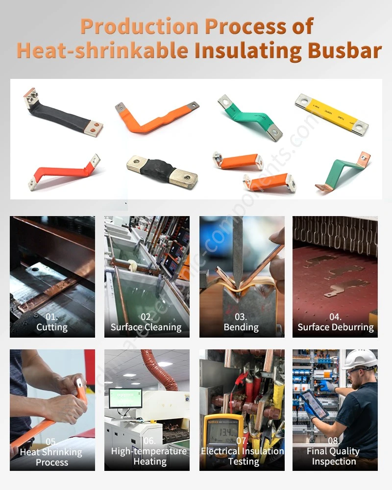 Production Process of Copper Busbar with Tin Plated Heat Shrink Tubing Production Process of Copper Busbar with Tin Plated Heat Shrink Tubing