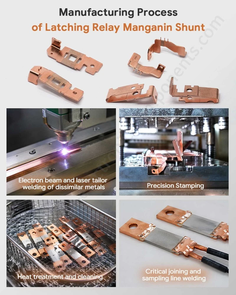 Precision stamping and CMM inspection of copper Manganin shunt with ±0.01 mm dimensional tolerance. Precision stamping and CMM inspection of copper Manganin shunt with ±0.01 mm dimensional tolerance.