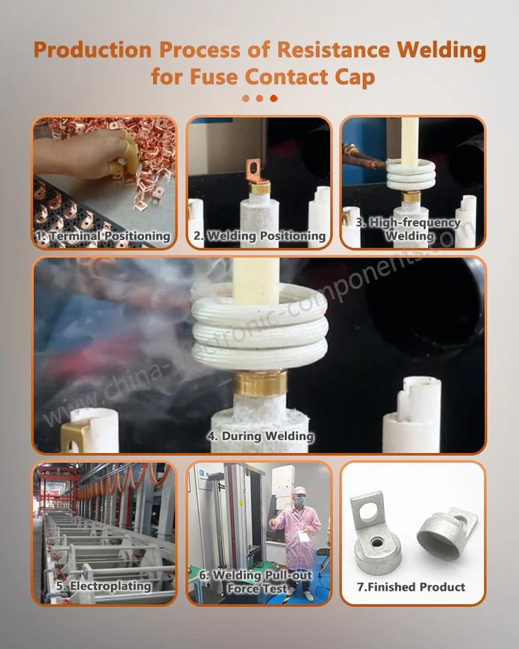 Production process of Copper Cap Contact for High Voltage Low Current EV Fuse Production process of Copper Cap Contact for High Voltage Low Current EV Fuse