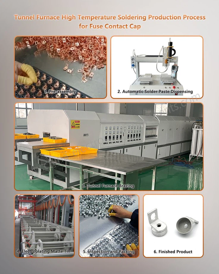 Eco-Friendly Copper Metal End Cap and Fuse Link Contact Manufacturing Eco-Friendly Copper Metal End Cap and Fuse Link Contact Manufacturing