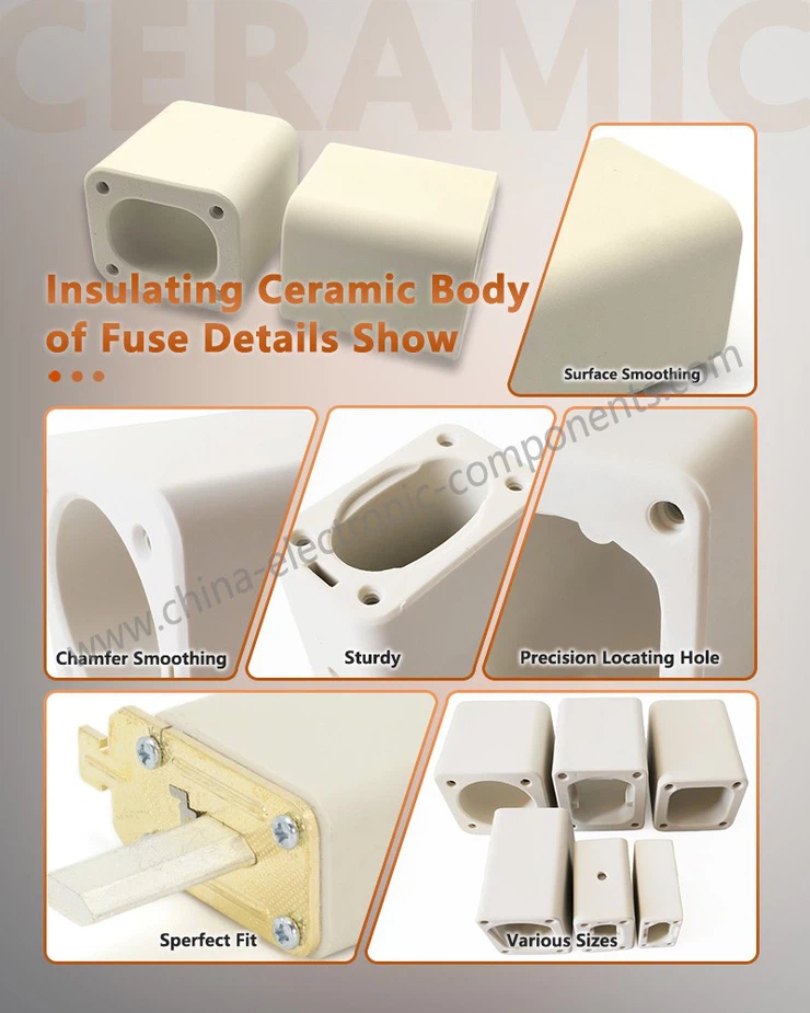 Electrical Alumina Ceramic Fused Body of Fuse Details Show Electrical Alumina Ceramic Fused Body of Fuse Details Show