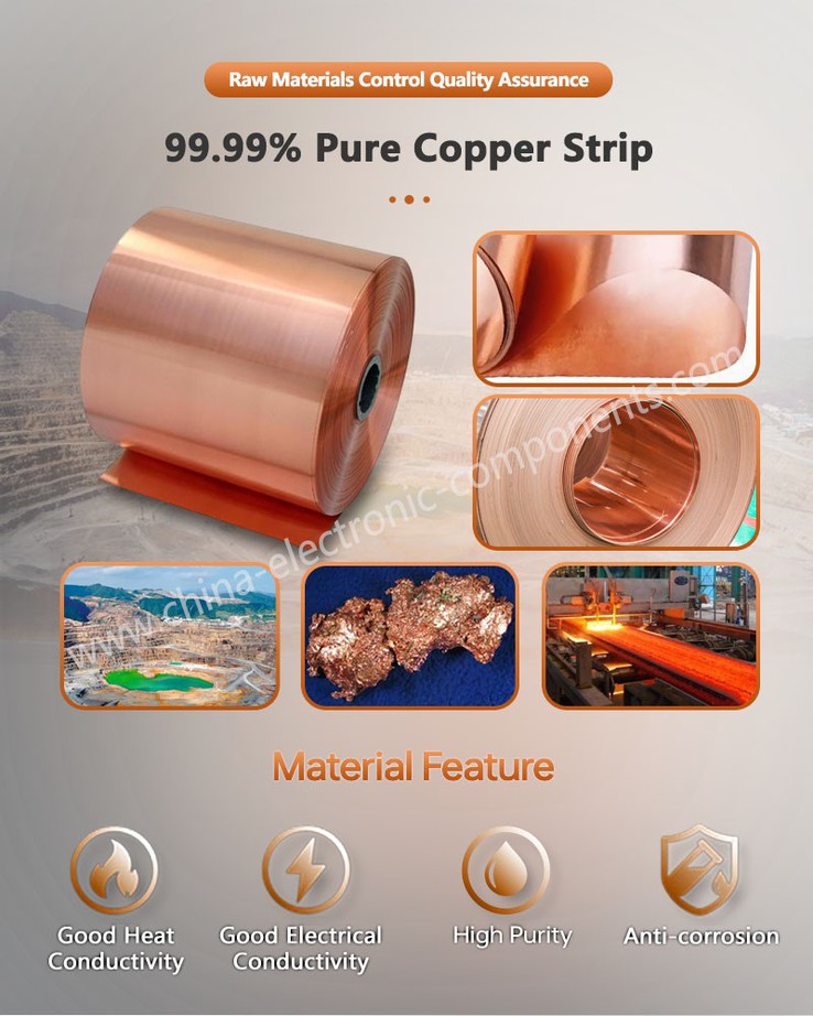 9999 Pure Copper Strip for In-Die Riveting in Metal Stamping 9999 Pure Copper Strip for In-Die Riveting in Metal Stamping