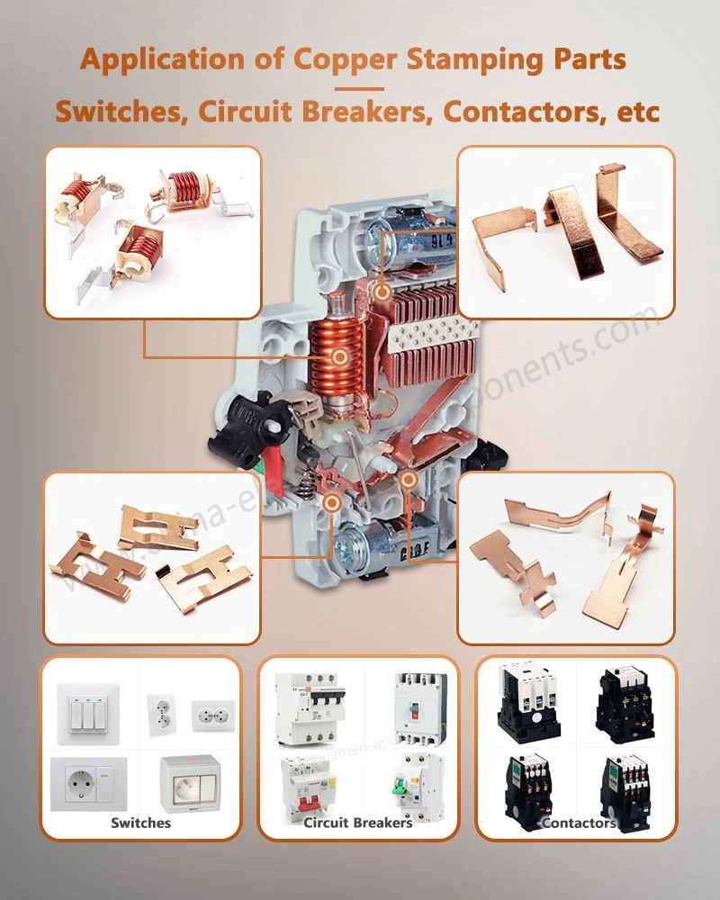 Application of Copper Stamped Parts Components for Switches, Circuit Breakers, Contactors, etc