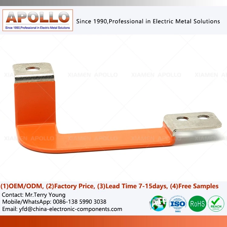 PVC Dipping Nickel Plated Copper Bus Bar for EV Battery