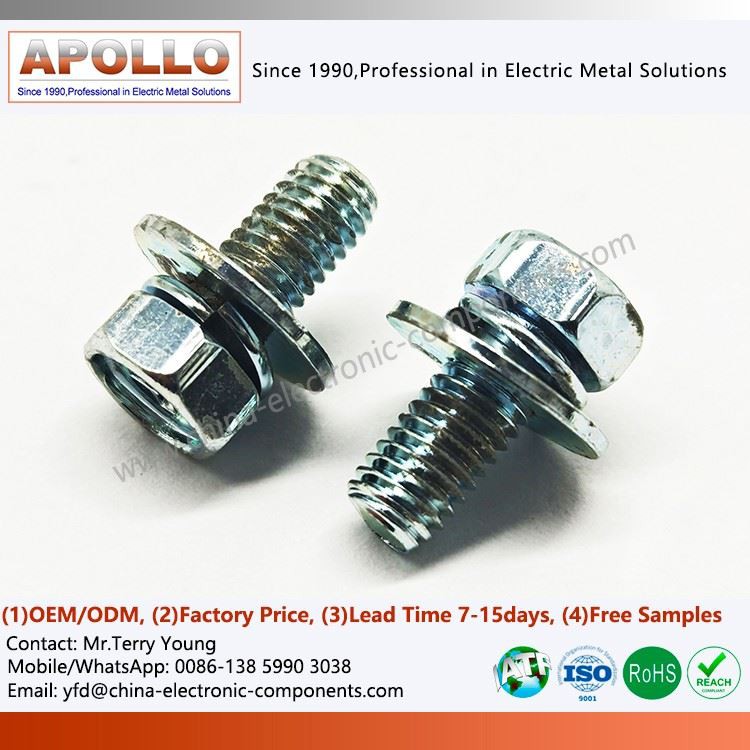 Hexagonal Head Screws Featuring Washers