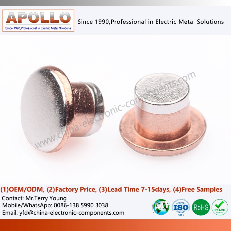 Trimetal Silver Electric Contact