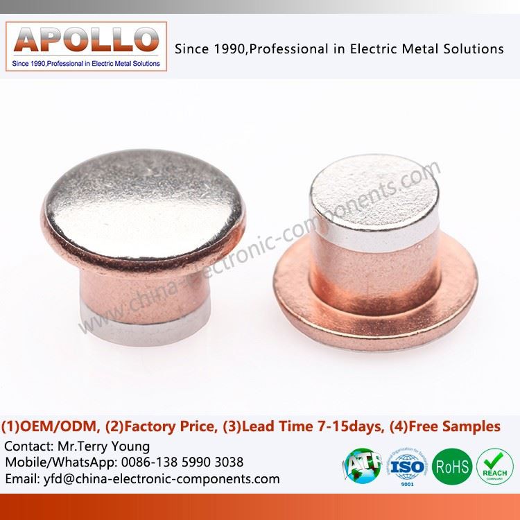 High Precision Trimetal Silver Electrical Contact