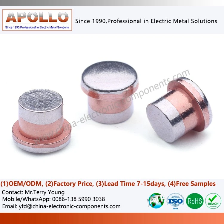 Electric Double Metal Contact Rivet